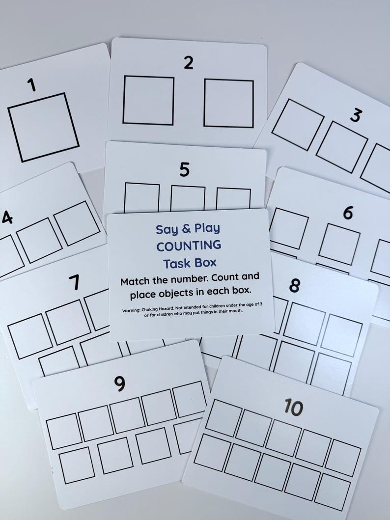 Counting Task Box with Mini Objects | Numbers & Quantity | Play-Based Learning Tool