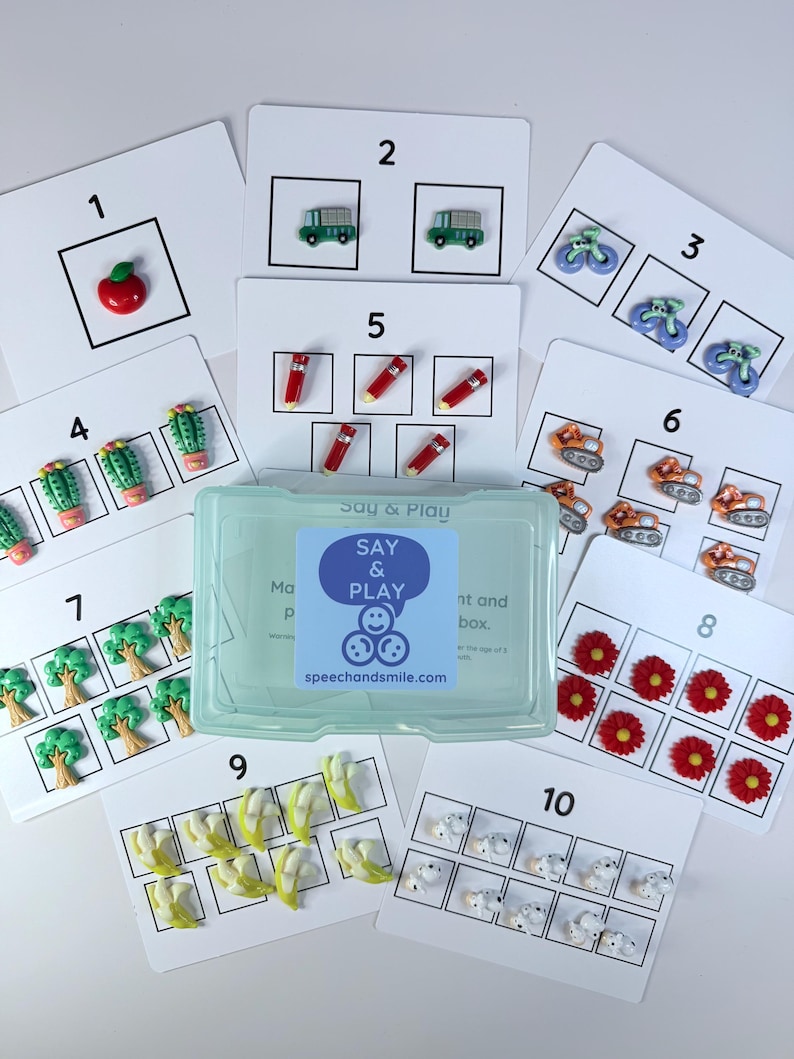 Counting Task Box with Mini Objects | Numbers & Quantity | Play-Based Learning Tool