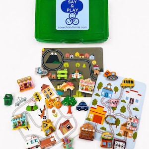 Community Helpers Language Task Box | Around the Town Mini Objects