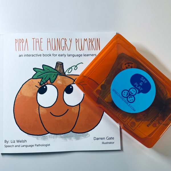 Story Kit for Pippa the Hungry Pumpkin Story Props Speech Therapy Mini Objects Trinkets for Colors Preschool Book with Objects