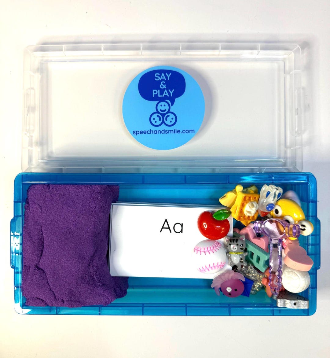 Alphabet Objects Set With Letter Cards and Kinetic Sand - Portable ...
