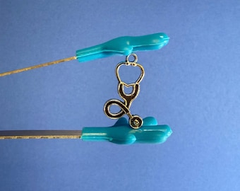 Mini STETHOSCOPE Charm - Medical Miniature Trinkets