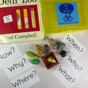 Querido kit de cuentos del zoológico con mini objetos. Libro de terapia del habla sobre el zoológico. imagen 6