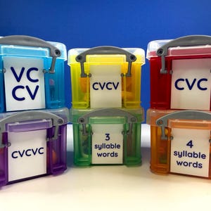 Set met miniatuurobjecten in de vorm van woorden voor logopedie | Apraxie, articulatie, cvc, cvcv, cvcvc, vc, cv, woorden van 3 en 4 lettergrepen