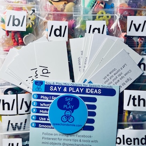 Speech Therapy Mini Objects Set ALL Sounds Included Articulation ...