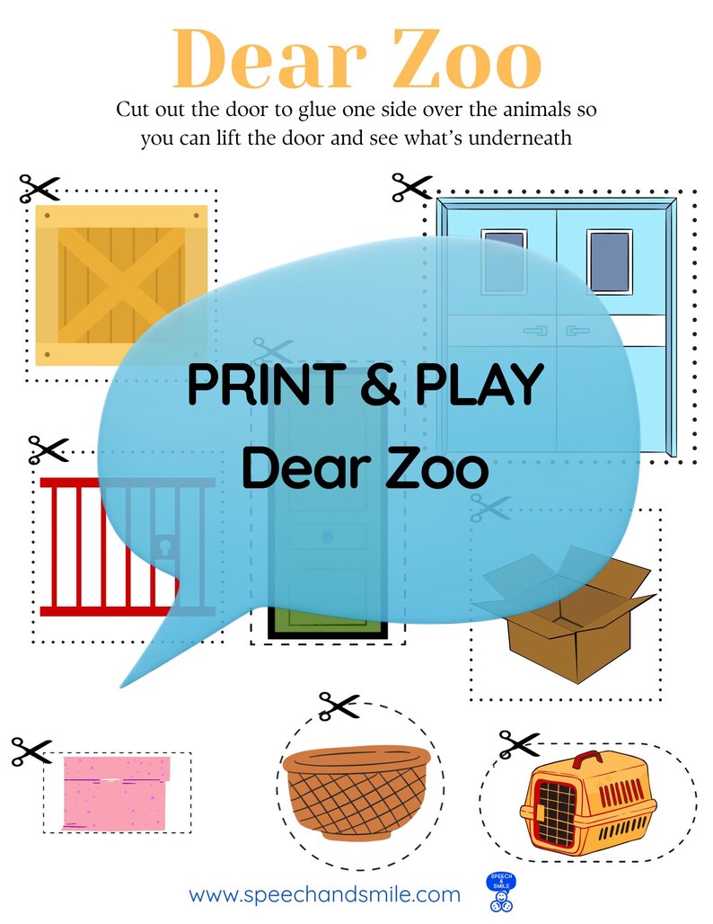 Story Kit Companion Pack - Dear Zoo PRINTABLE ACTIVITIES Instant ...