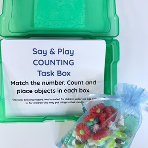 Counting Task Box with Mini Objects | Numbers & Quantity | Play-Based Learning Tool