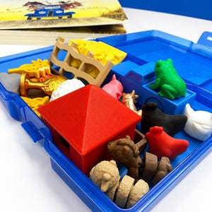 Little Blue Truck Story Kit with Mini Objects - Speech Therapy Preschool Story Set image 6