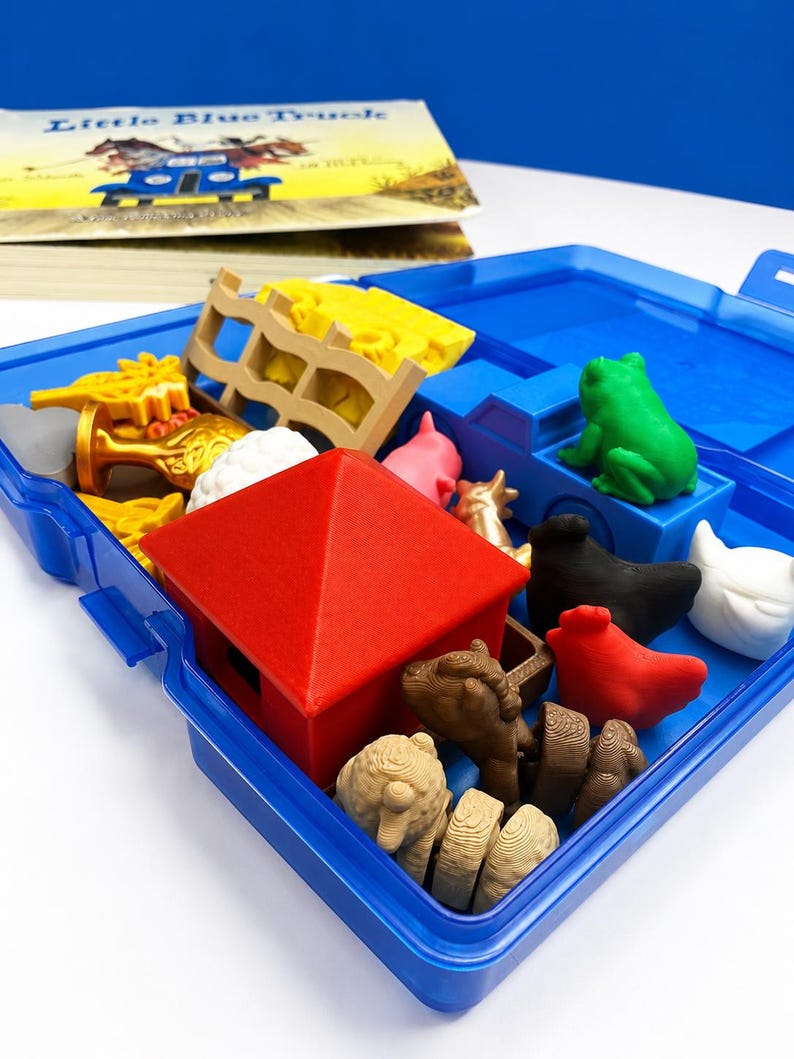 Little Blue Truck Story Kit with Mini Objects - Speech Therapy Preschool Story Set image 6