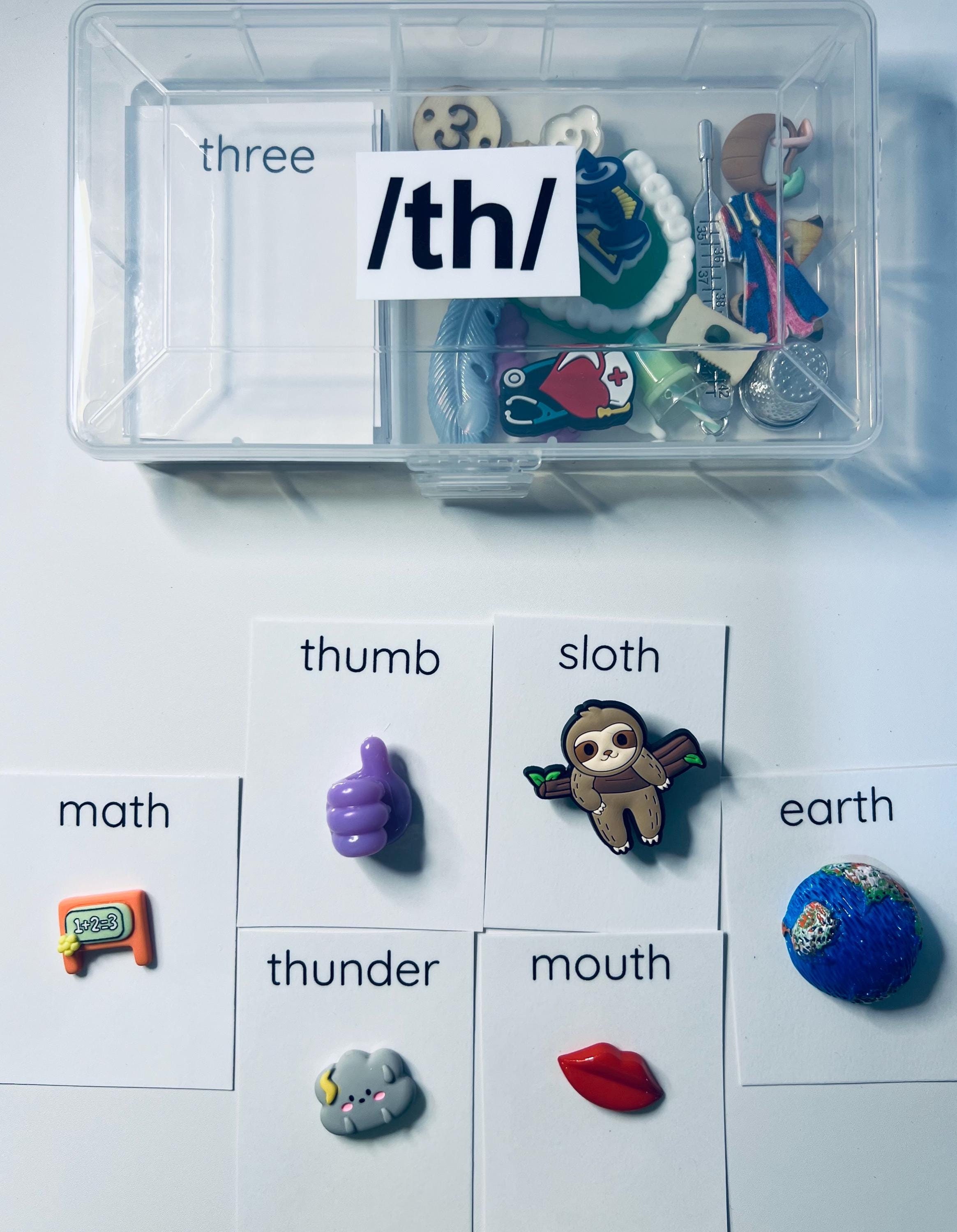 Speech Therapy Mini Objects Set of Trinkets With Cards PICK YOUR SOUND ...
