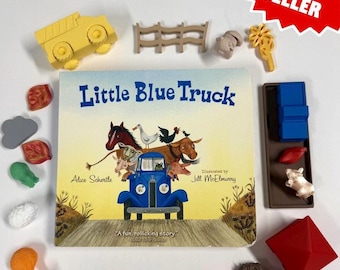 Little Blue Truck Story Kit with Mini Objects - Speech Therapy Preschool Story Set
