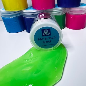 SLIME Pod - Slime Jar - Say and Play Slime - Sensory Play - Etsy
