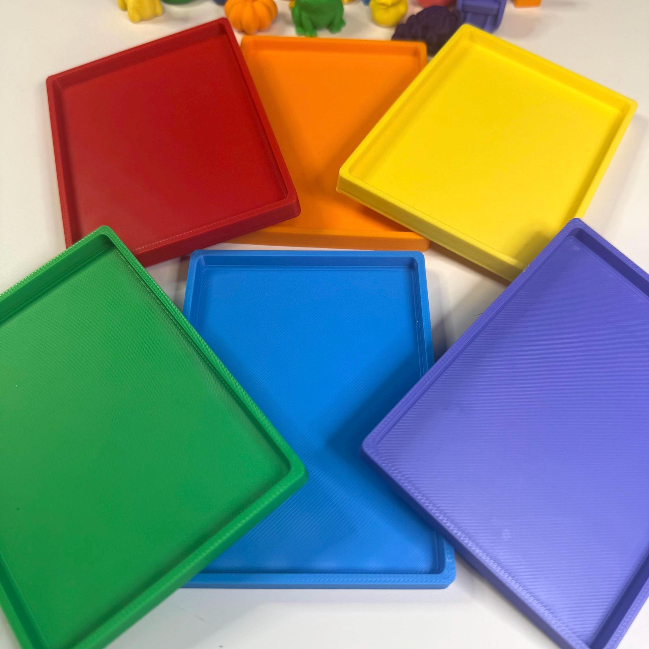 Sorting Tray Activity Color Sorting Trinket Trays Set of 6 | Mini Object Sorting Trays ...