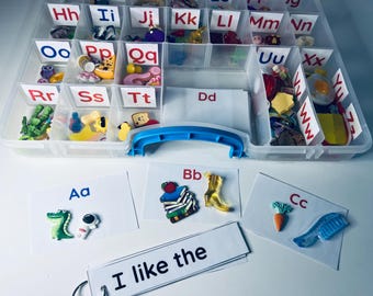Alphabet Set MINI Objects 5 per letter Classroom Alphabet Set Montessori Beginning Sound Speech Therapy Mini Objects 5 per letter