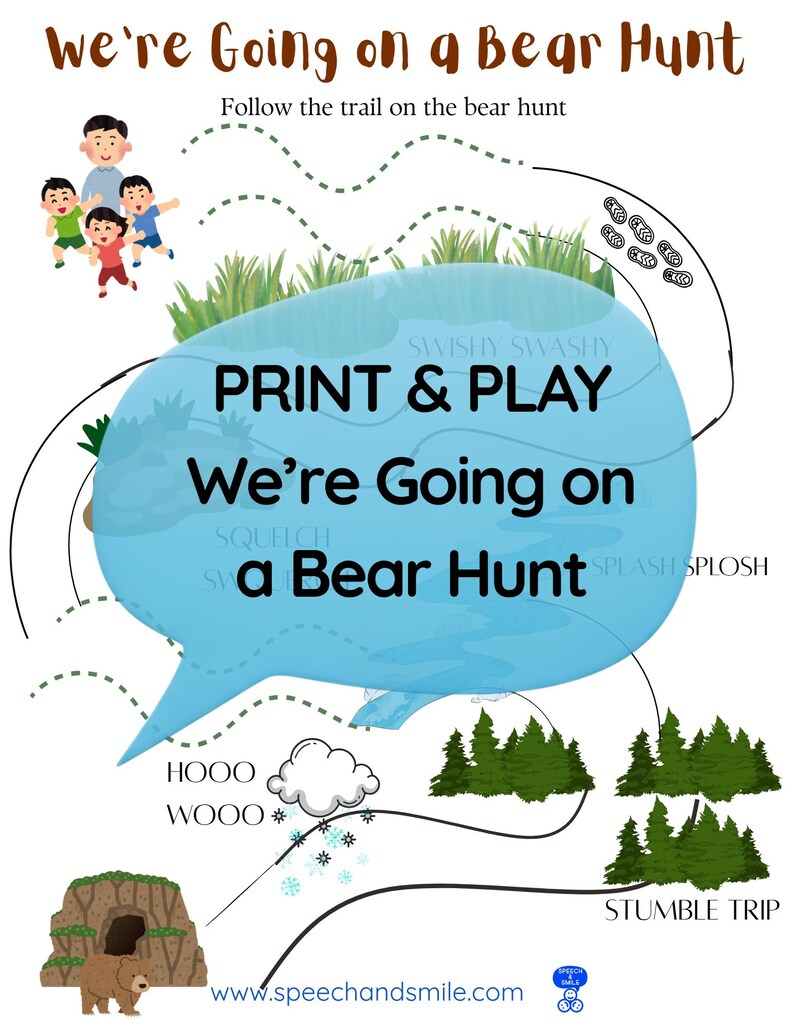 Story Kit Companion Pack - We're Going on a Bear Hunt PRINTABLE ...
