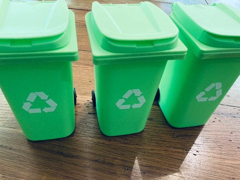 Mini Recycle Binmini Trash Can Pencil Holdermini Object Etsy
