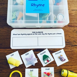 Rhyming Word Objects Rhyming Pair Miniature Objects Speech Therapy Rhyme Trinkets Montessori Objects Learn to Rhyme Preschool Kindergarten