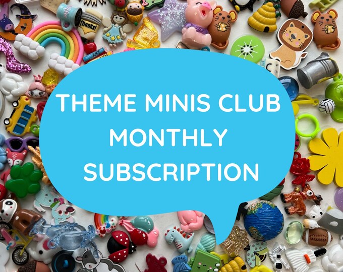 Theme MINIS SUBSCRIPTION-Speech Therapy Subscription--Theme Trinket Subscription-Theme Play Subscription box-Minis Club Membership SLP Gift
