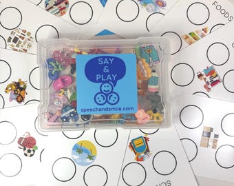 Sorting Task Box Categories Speech Therapy Task Box | Language Concepts Sorting Kit | Preschool  Category Objects