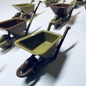 Mini Schubkarre für Trinkets-Logopädie Mini Objekte-Puppenhaus Schubkarre
