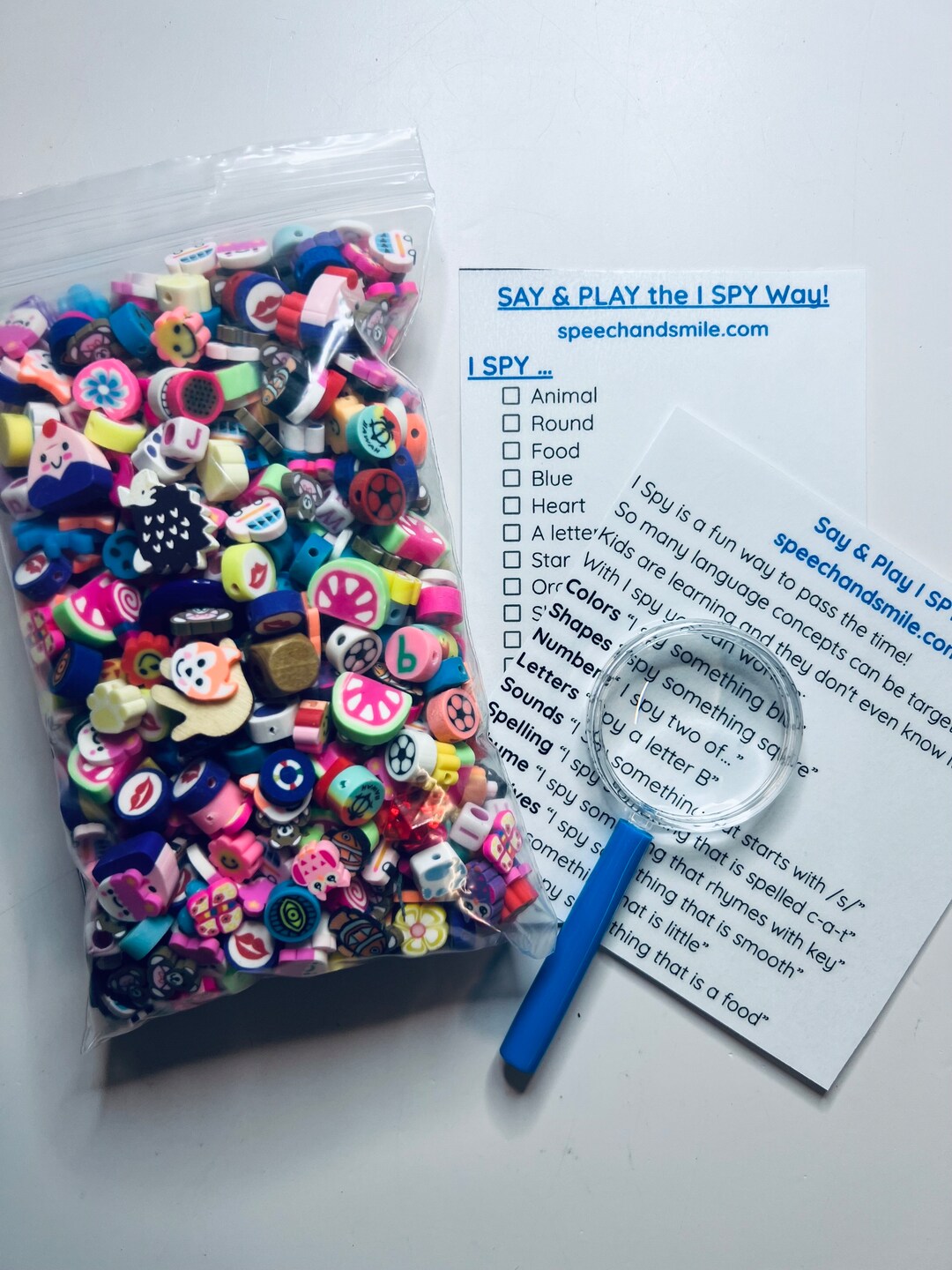 I SPY Trinkets Sensory Bin Fill I Spy Sensory Fill Speech Therapy Mini ...