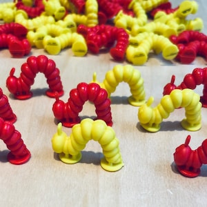 Miniatur-CATERPILLAR-Schmuckstück für Sprachtherapie, Mini-Objekte, Raupenzähler für Mathematik
