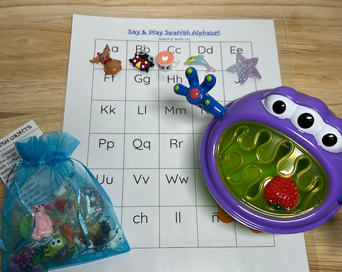 Spanish Alphabet Objects-Learn Spanish-Bilingual Speech Therapy-Beginning Sound Spanish Objects-Montessori Sound Objects in Spanish Speech
