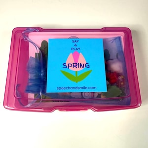 Spring Vocabulary Task Box with Mini Objects | Say & Play Mini Objects™