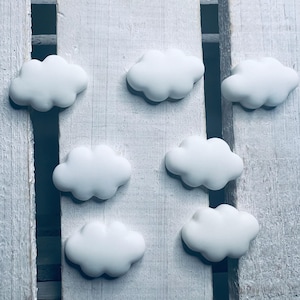 Mini White Cloud Trinket Weather Miniature Objects Speech Therapy Mini Objects Trinkets Say and Play Minis White Cloud Cabochon