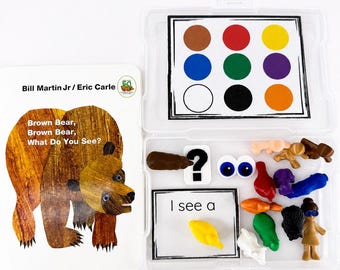 Brown Bear, Brown Bear What Do You See – Story Kit with Mini Objects for Speech Therapy, Book Props