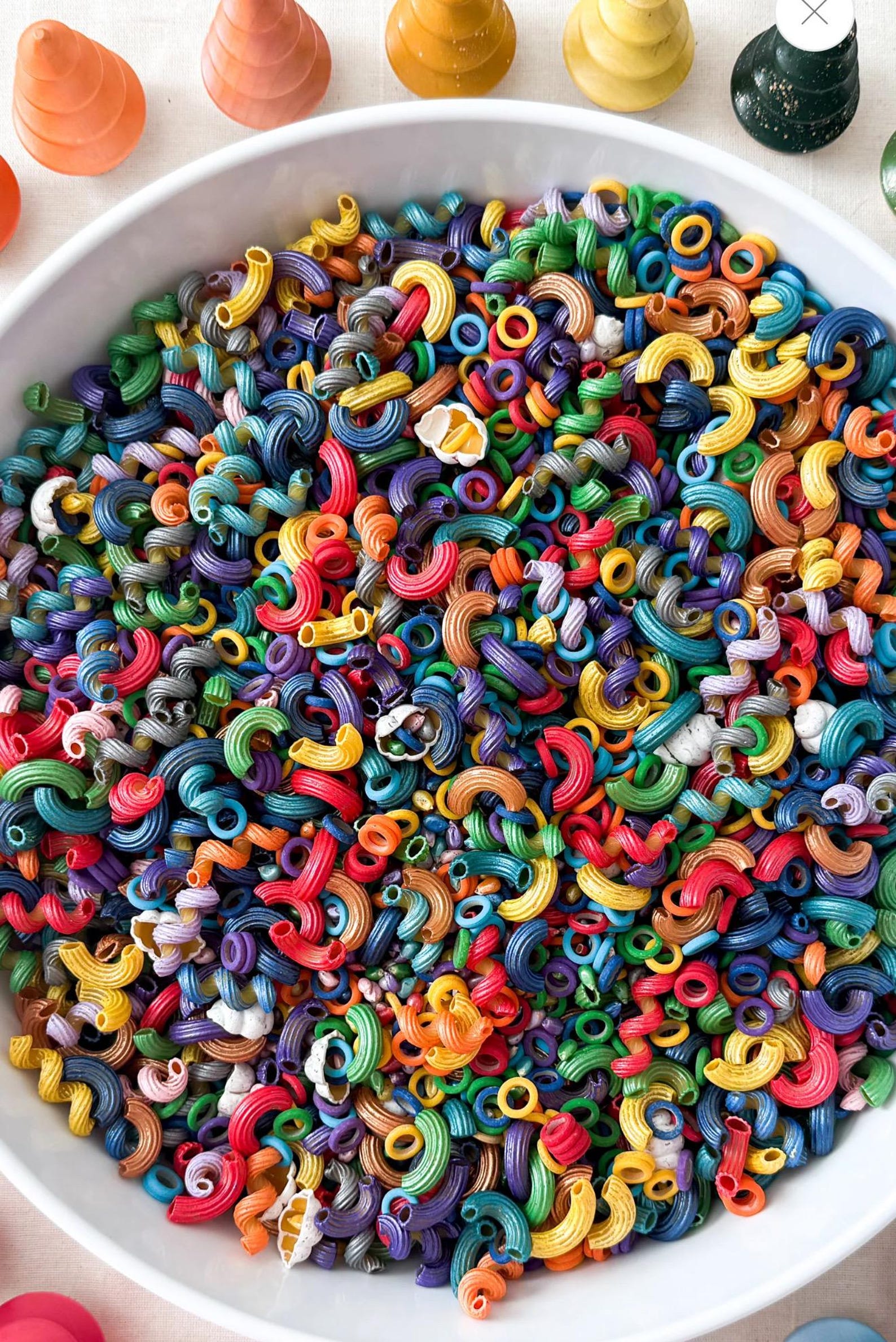 Sensory Bin Filler -rainbow Colored Pasta Sorting Activity - - Etsy