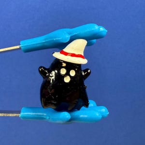 Mini Black Ghost Trinket - Miniature Phantom - Halloween Mini Objects Speech Therapy