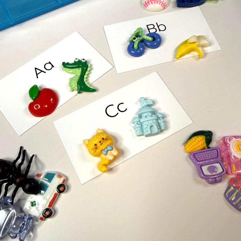 Object 794 Alphabet Mini Objects Set With Letters, Number Set and Cue Cards ...