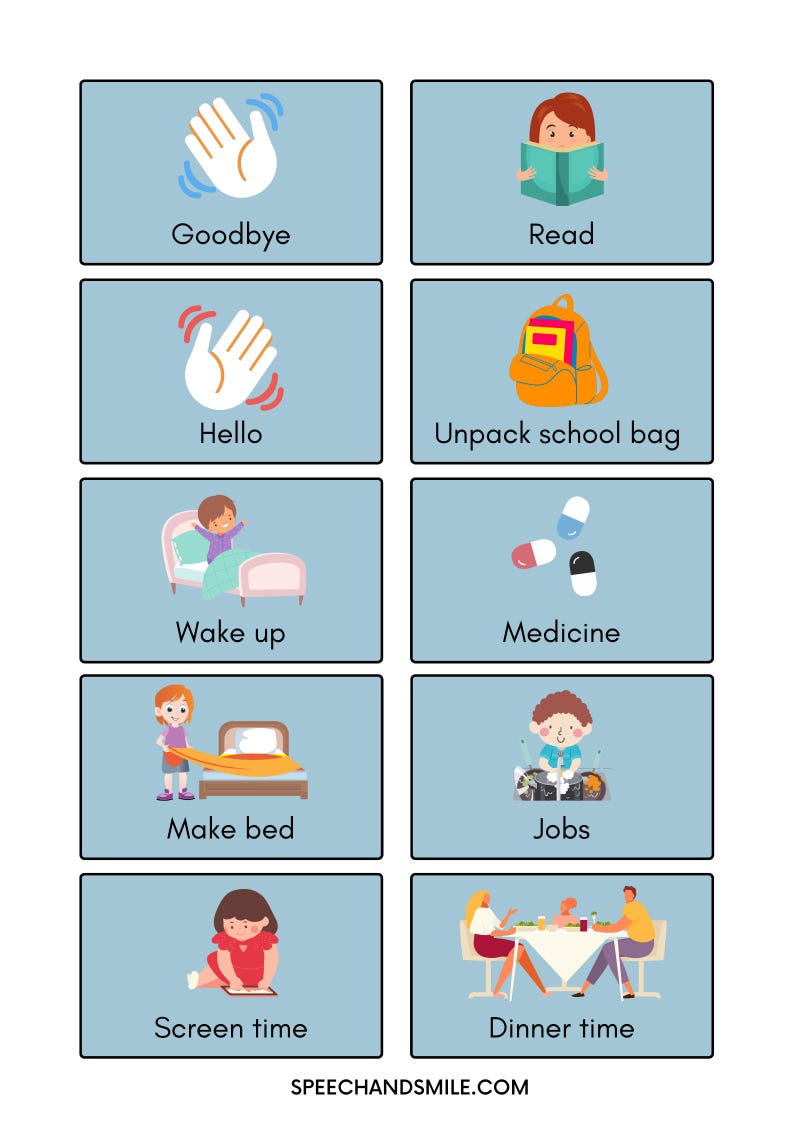 Visual Schedule With Cards and Make Your Own Cards Digital Download ...