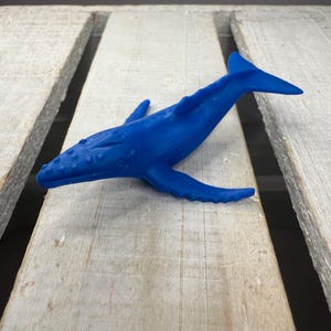 Miniature Whale figurine Blue Whale  mini objects speech therapy Ocean Minis Green Whale Figurine