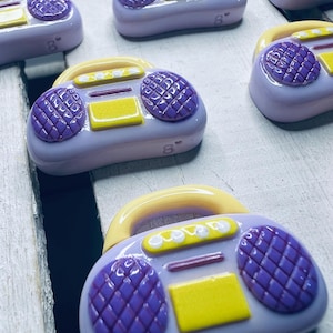 Miniature RADIO Trinket Mini Boombox Mini Objects for Speech therapy Music Theme Mini Instruments Dollhouse Radio Object