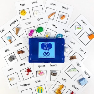 Opposites Task Box with Mini Objects | Preschool Concept Learning Task Box