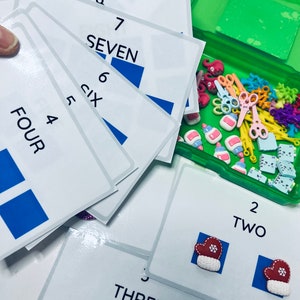 Counting Task Box With Mini Objects Preschool Counting Activity Box ...