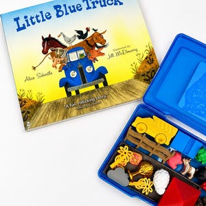 Little Blue Truck Story Kit with Mini Objects - Speech Therapy Preschool Story Set image 3