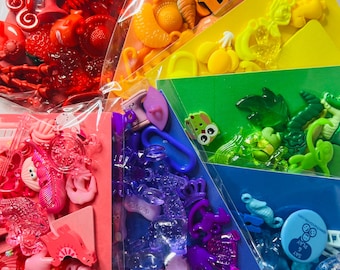 Trinkets for Color Sorting - Pick Your Color - Mini Objects Speech Therapy Preschool Color Sort I Spy Miniatures Doodads