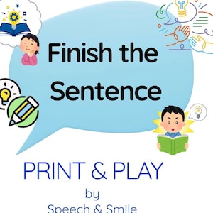 Build a Sentence Worksheet with Miniature Objects- Sentence Building Activity - Speech Therapy Printable Worksheets