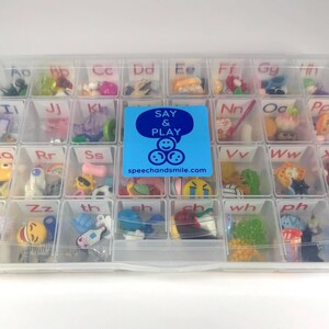 Alphabet Mini Objects Set – Phonics & Digraphs Kit | Montessori Sound Set  Speech Therapy Trinkets | Say and Play Mini Objects