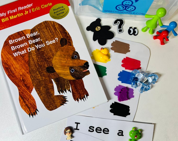 Story Kit-Brown Bear What Do You See Story Objects-Eric Carle Book-Story Objects-Story props Brown Bear Brown Bear