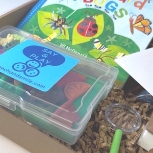 April Story Crate Book Set Backyard Bugs Theme - Limited Remain - Bug Thema Mini Objekte Sprachtherapie