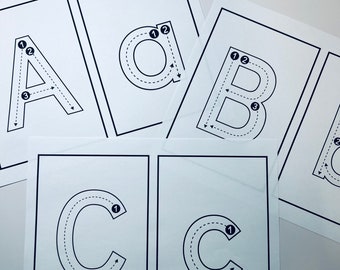 Printable Letters to Trace with Arrows