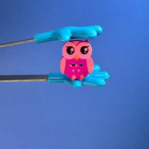 Painted Wood Owl Bead -  Speech Therapy Mini Objects | Forests Mini Trinkets