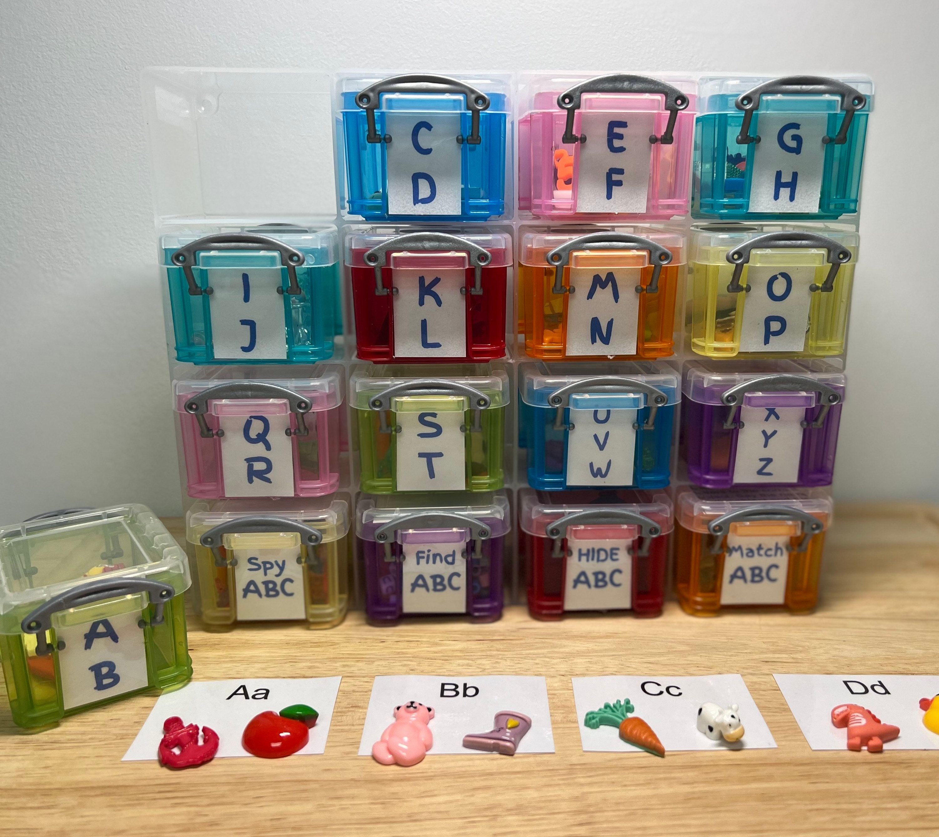 Alphabet Objects in StorageSpeech Therapy Mini ObjectsBeginning Sound