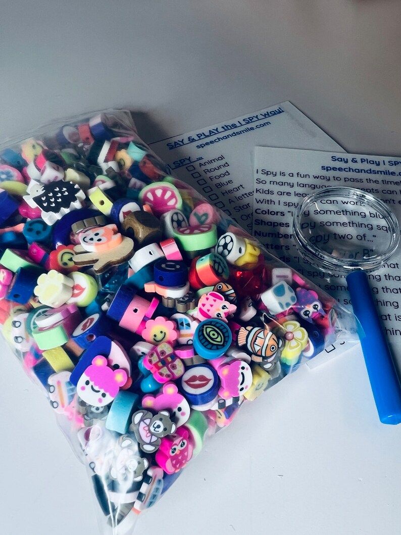 I SPY Trinkets Sensory Bin Fill I Spy Sensory Fill Speech Therapy Mini ...