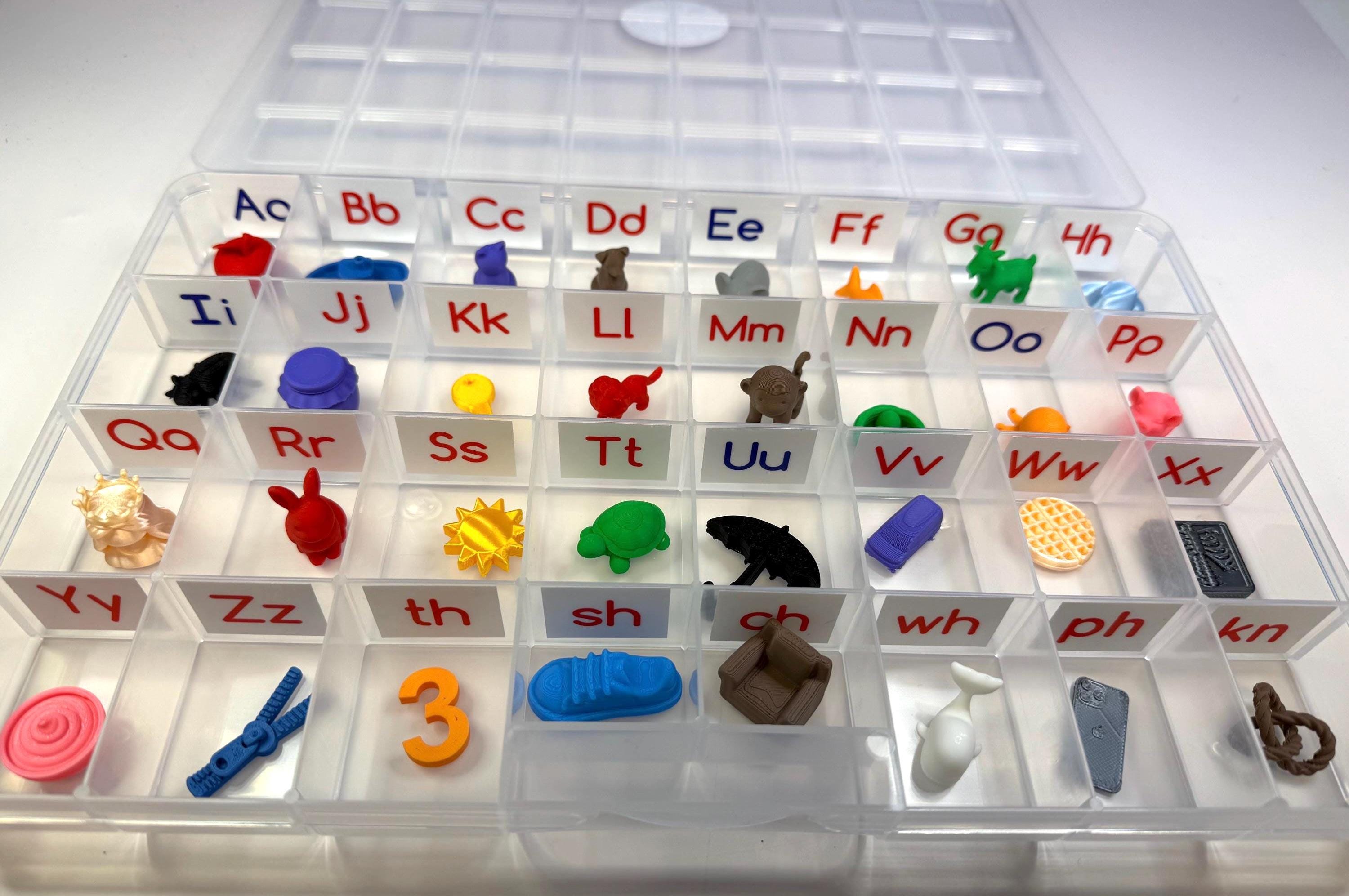 Mini Objects Alphabet & Digraph Set With Labeled Storage Case | Talkets ...