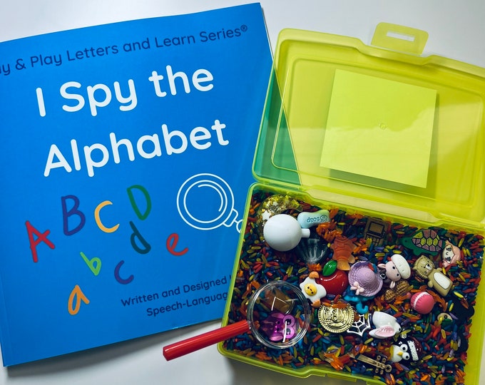 Featured listing image: I Spy Alphabet Book with Objects-Alphabet Objects-Learn the Alphabet-Play I Spy